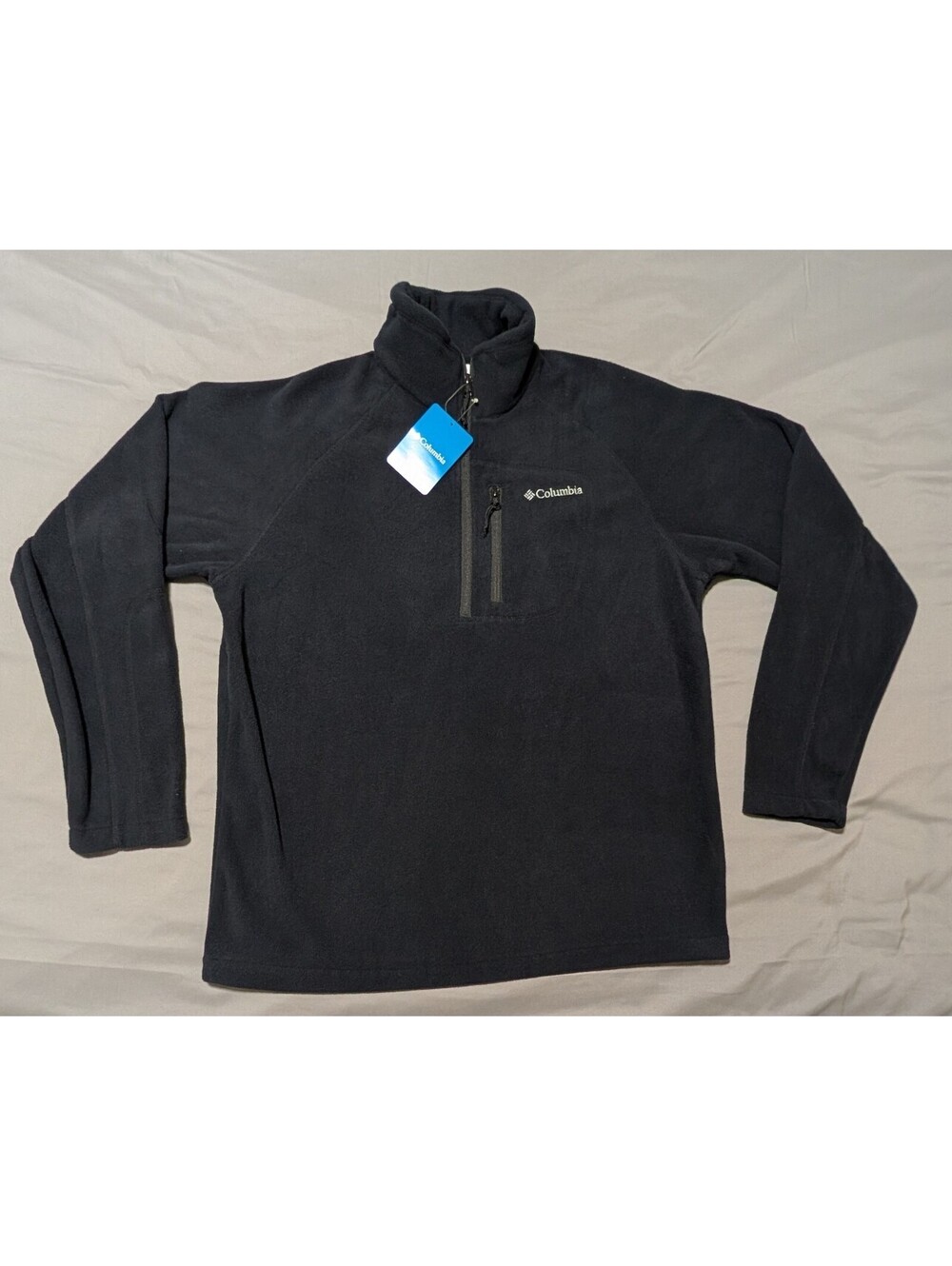 NWT Columbia Fast Trek III Half Zip Fleece Pullover Black Mens Large